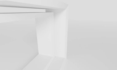 Beyaz boşluk resmi 3DCG illüstrasyonu