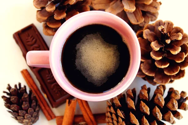 Den mysiga värmen kaffe — Stockfoto