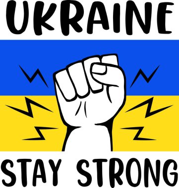 UKRAINE Tişört Aşıkları İçin Güçlü Kal DESİJN.
