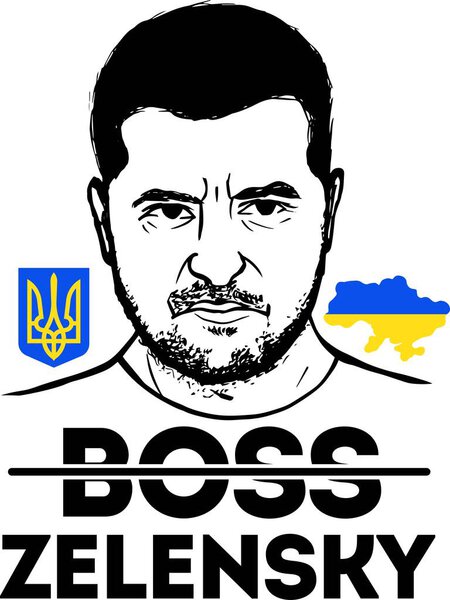 Boss Zelensky. Ukrainian president Volodymyr Zelensky. Ukraine victory.