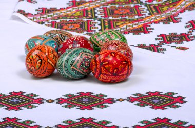 Easter eggs painted beautiful and colorful, Пасха