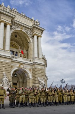Odessa, Ukrayna - 10 Nisan: Parçası olayların yeniden savaş Odessa kurtuluş 1944 yılında?? ??????