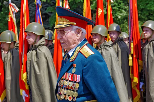 Odessa, Ukraine - May 9: Parade. Celebrating Victory Day, День Победы — Stockfoto