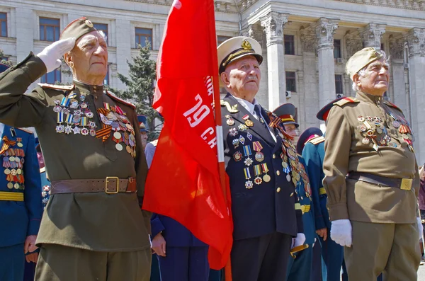 Odessa, Ukraine - May 9: Parade. Celebrating Victory Day, День Победы — стокове фото