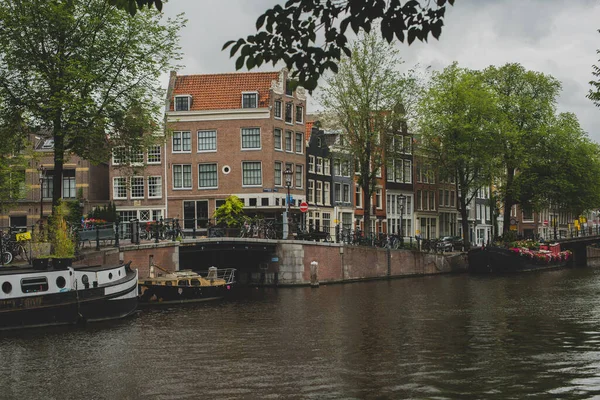 Canal Maisons Canal Amsterdam — Photo