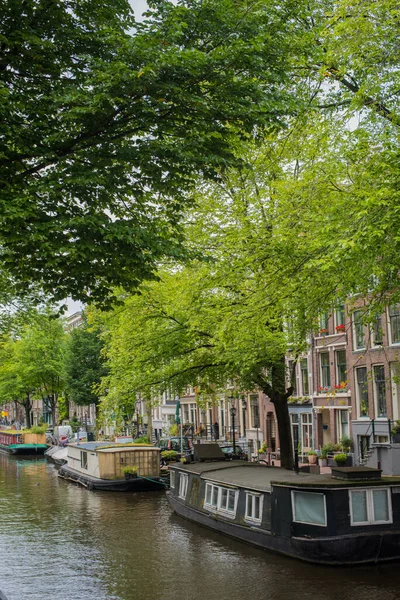 Amsterdam Kanal Kanal Evleri — Stok fotoğraf