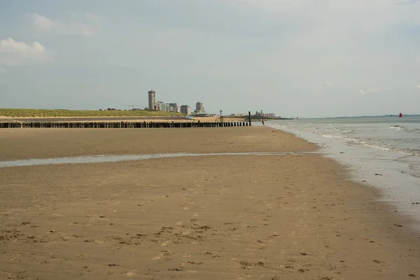 Het Lege Strand Van Noordzee — Stockfoto