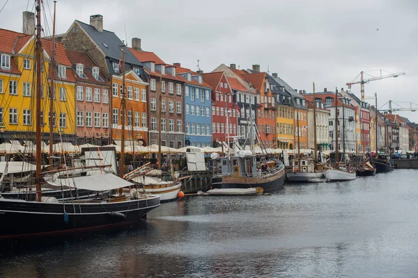 Kanal Och Båtar Köpenhamn — Stockfoto