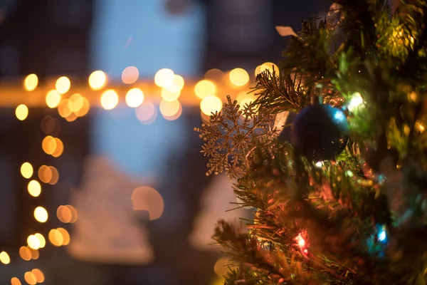 Árbol Navidad Luces Decoraciones —  Fotos de Stock