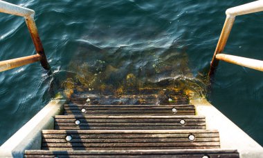 Baltık Denizi 'ndeki eski rıhtım