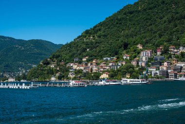 Güzel göl manzarası Como, İtalya