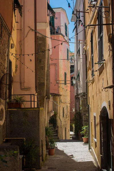 Narrow Street City Vernazza — Zdjęcie stockowe