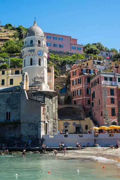 View City Vernazza Italy — 图库照片