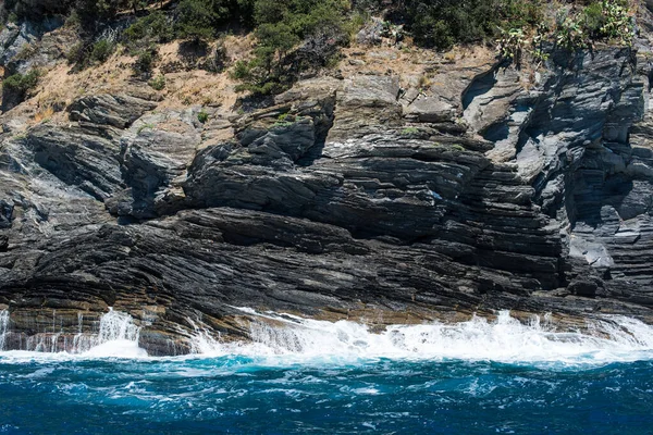 Rocks Beaches Ligurian Sea Italy — ストック写真
