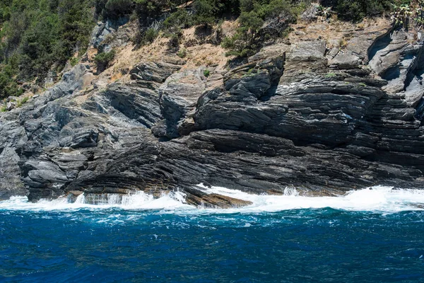 Rocks Beaches Ligurian Sea Italy — ストック写真