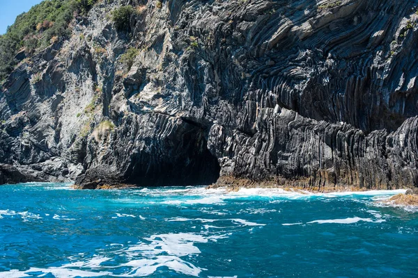Rocks Beaches Ligurian Sea Italy — Stok fotoğraf