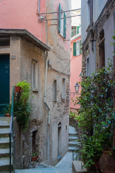 Street City Vernazza Italy — стокове фото