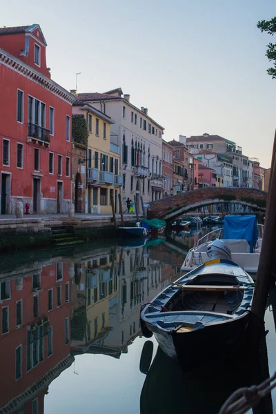 Rue Étroite Canal Venise — Photo