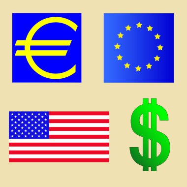 ABD ve Avrupa bayrağı