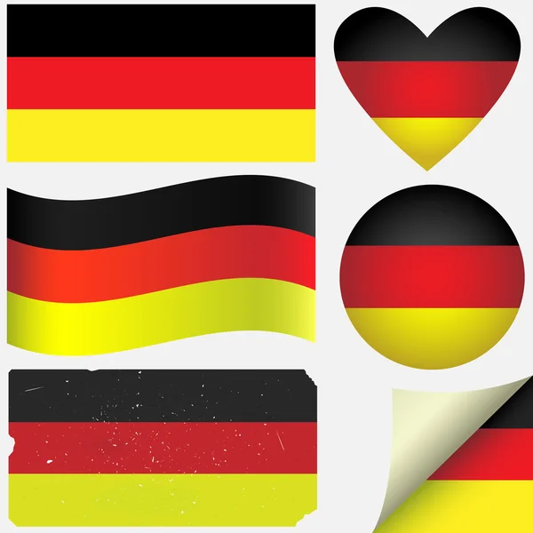 Almanya Icon set bayrakları. — Stok Vektör