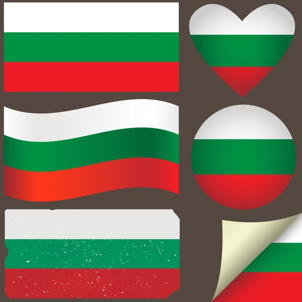 Bulgaria flags set — Stock Vector