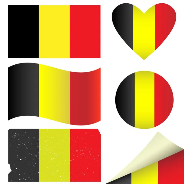 比利时设置标志 — 图库矢量图片