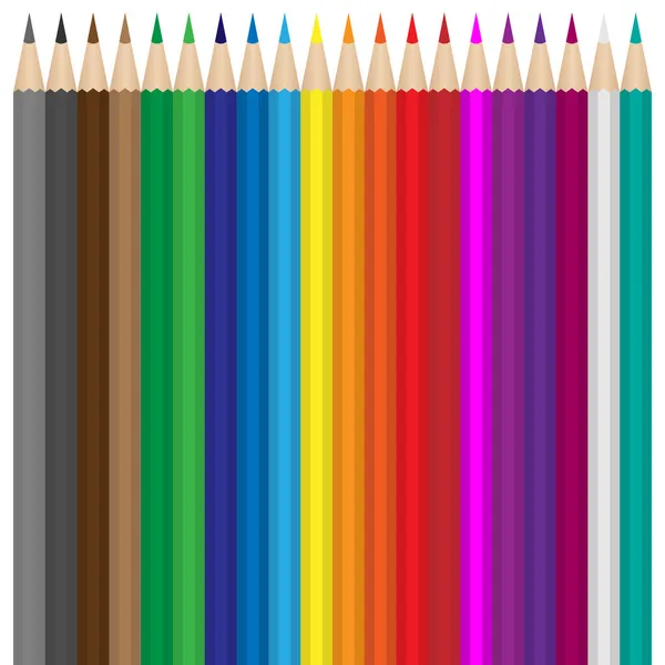 Set crayons de couleur — Image vectorielle