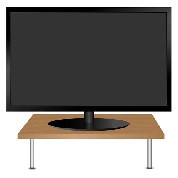 Monitor preto na mesa —  Vetores de Stock