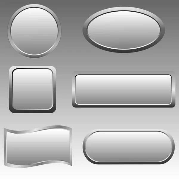 Silver buttons — Stock Vector