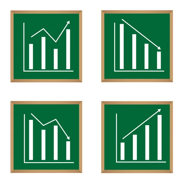 Forskjellige grafer og diagrammer – stockvektor