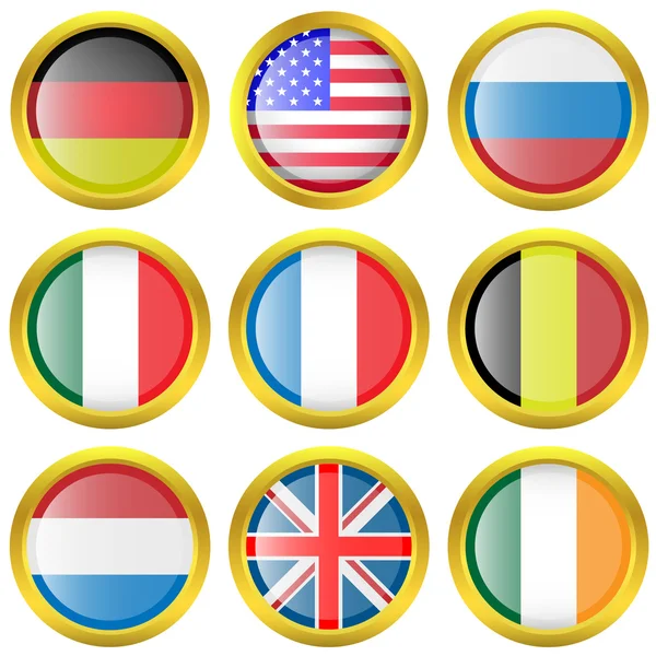 Set de banderas — Archivo Imágenes Vectoriales