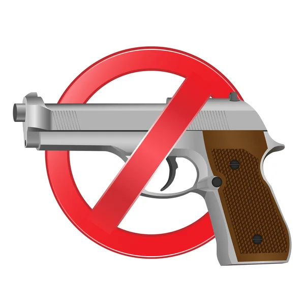 No se permiten armas de fuego — Vector de stock