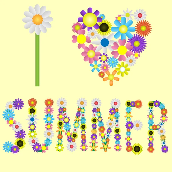 Me encanta el verano — Archivo Imágenes Vectoriales