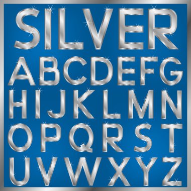 Zilveren lettertypeGümüş yazı tipi
