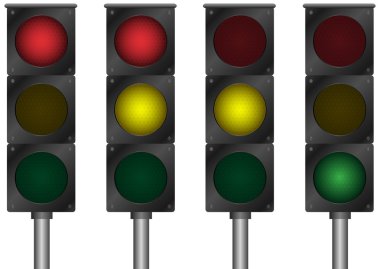 vektörel trafik ışıkları