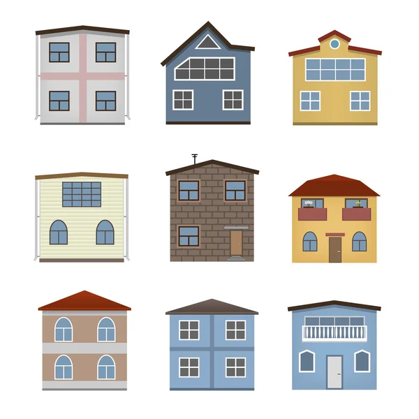 House and building set. — Stock Vector