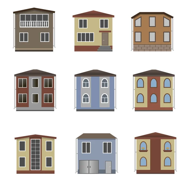 House and building set. — Stock Vector