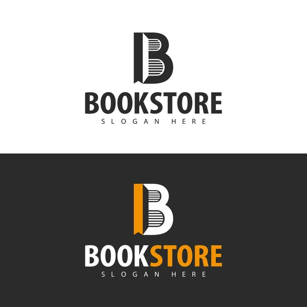 Modelo Logotipo Design Logotipo Livraria — Vetor de Stock