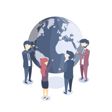 Çevre koruma kavramı. Dünya ekolojisi sorunları. Atmosfer kirliliği. Alternatif Enerji Kaynakları. Dünyanın ekoloji araştırması. Vektör illüstrasyonu.