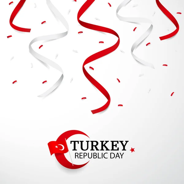 Wektorowa Ilustracja Dnia Republiki Turcji — Wektor stockowy