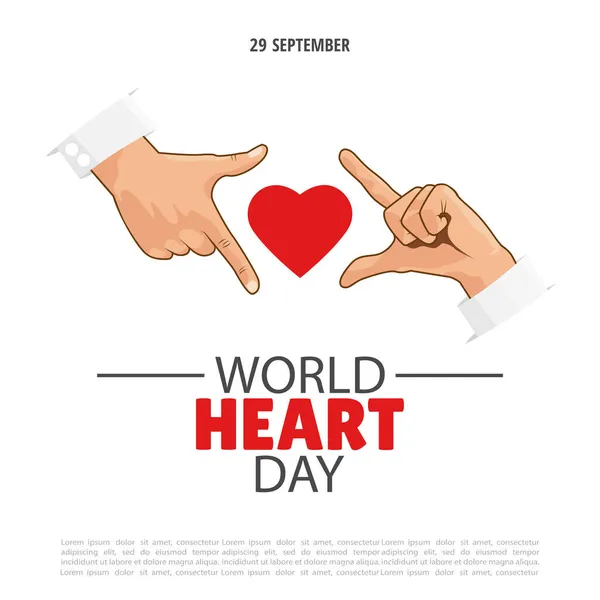 Vector Illustration Theme World Heart Day — Stock Vector