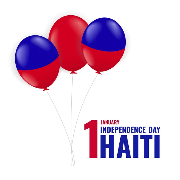 Día Independencia Haití Globos Los Colores Nacionales Haití Ilustración Vectorial — Archivo Imágenes Vectoriales