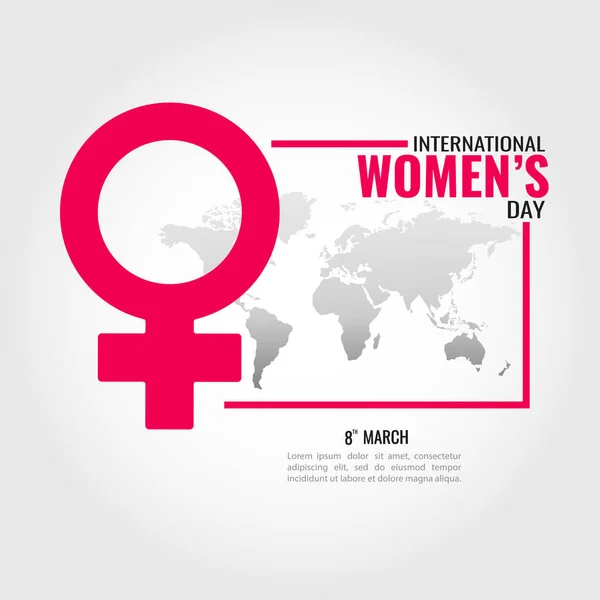 Vector Illustratie Van Internationale Vrouwendag Vrouwenteken — Stockvector