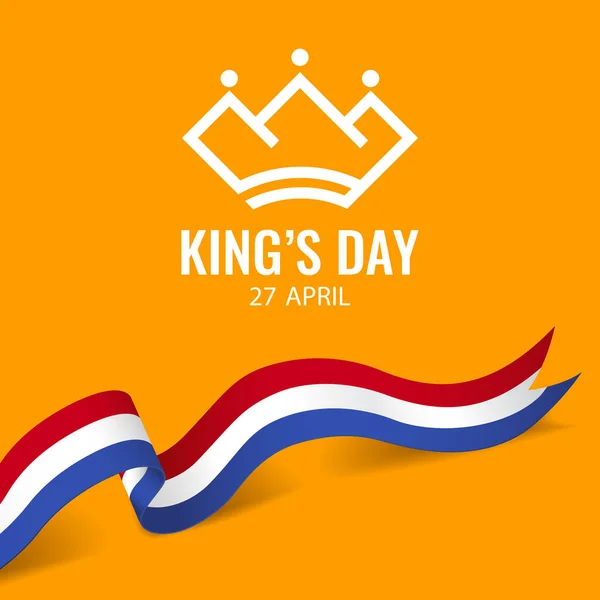 Векторная Иллюстрация Тему День Короля Амстердаме — стоковый вектор