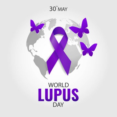 Dünya Lupus Günü 'nün Vektör İllüstrasyonu.