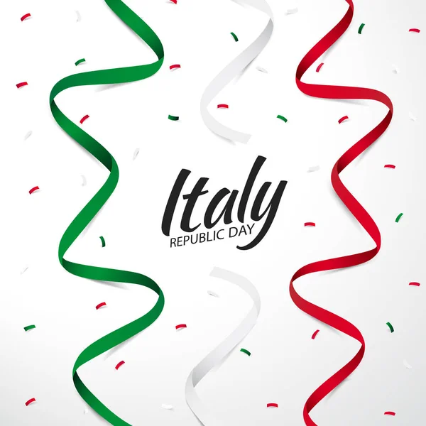 Vector Ilustración Del Día República Italia — Vector de stock