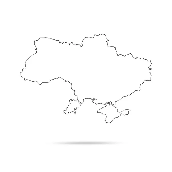 Vector Illustration Line Map Ukraine — ストックベクタ