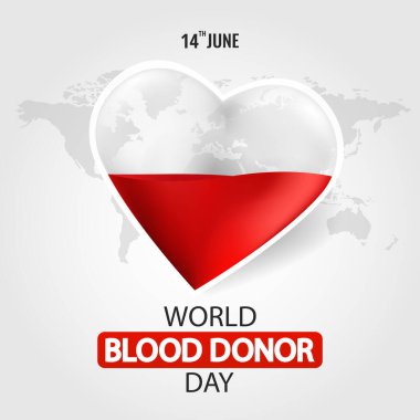 Dünya Kan Bağışı Günü 'nün Vektör İllüstrasyonu