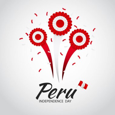 Vector Illustration of Peru Independence Day. clipart