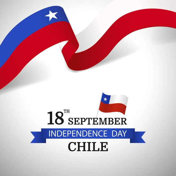 Vector Illustration Chile Independence Day Ribbon — Archivo Imágenes Vectoriales